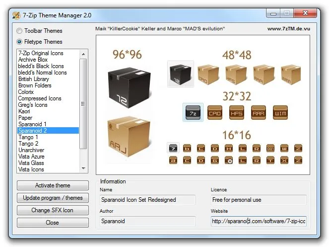 7-Zip Theme Manager 1