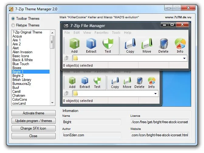 7-Zip Theme Manager 2