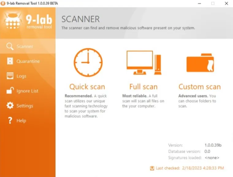9-lab Malware Removal Tool 1