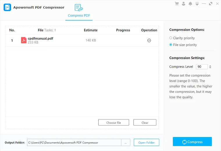 Apowersoft PDF Compressor 2