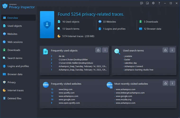 Ashampoo Privacy Inspector 1