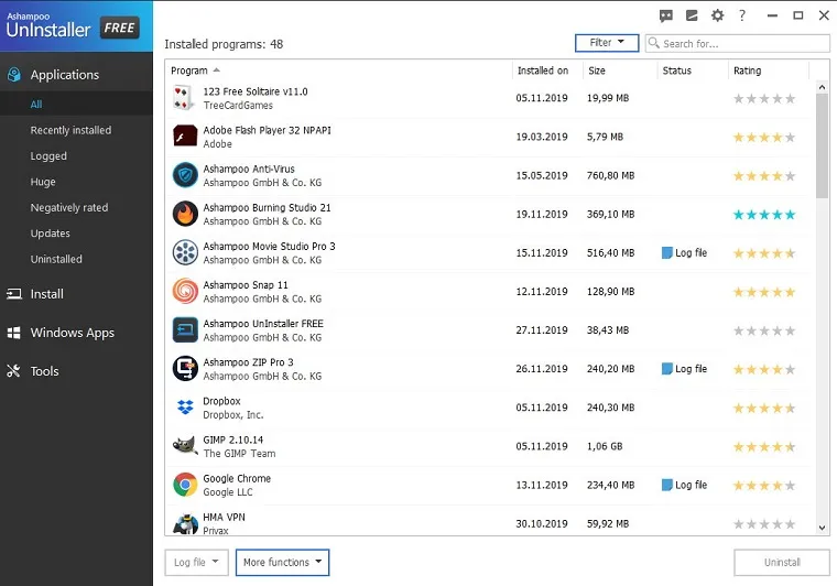 Ashampoo Uninstaller 1