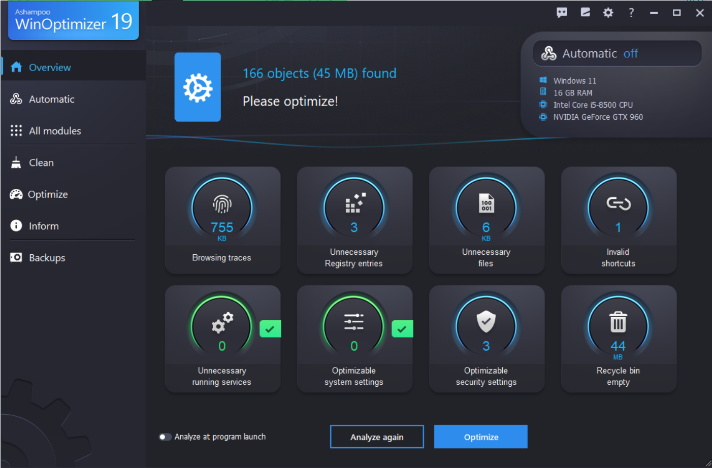 Ashampoo WinOptimizer 5