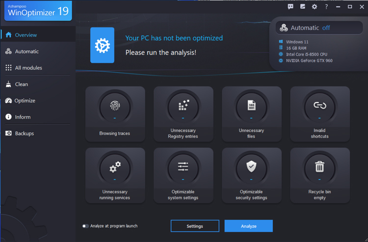 Ashampoo WinOptimizer 1