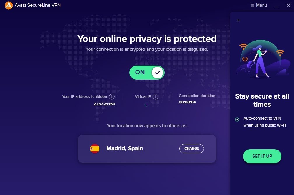 Avast SecureLine VPN 4
