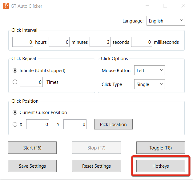 Customize Hotkeys