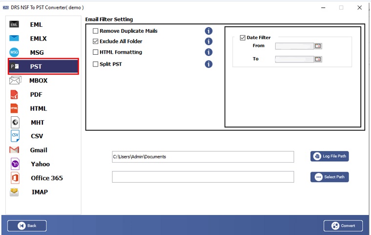 DRS NSF to PST Converter 3