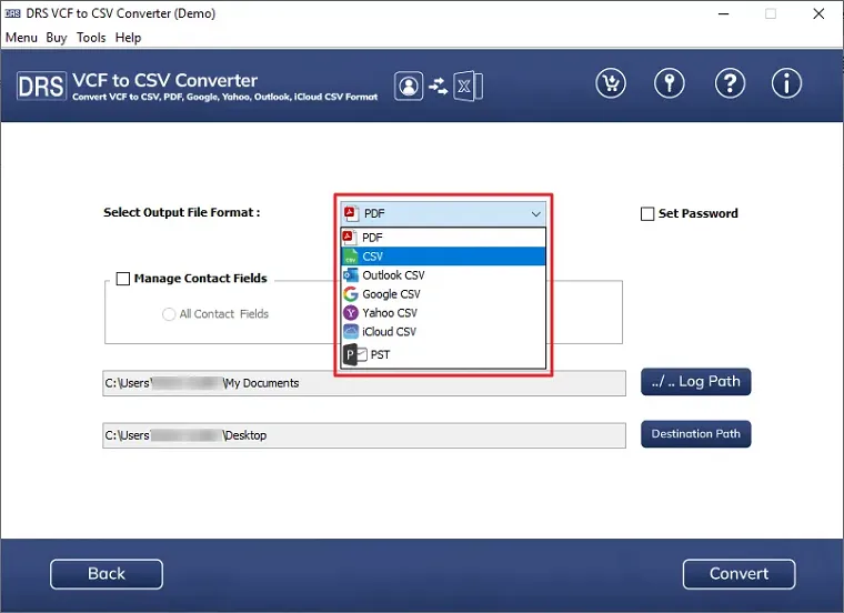 DRS VCF to CSV Converter 3