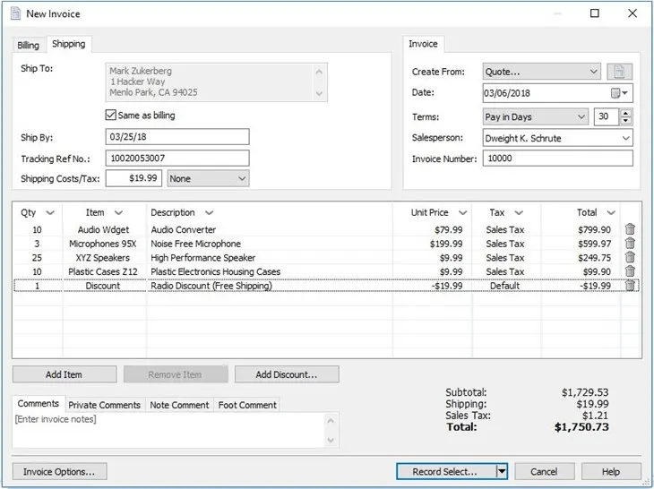 Express Invoice Invoicing Software 2