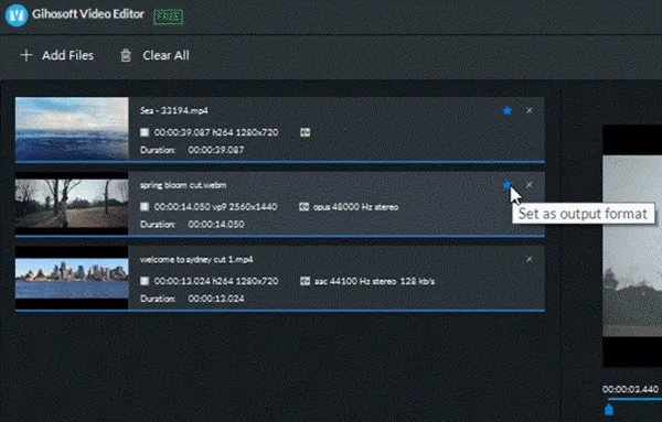 Gihosoft Free Video Joiner 1
