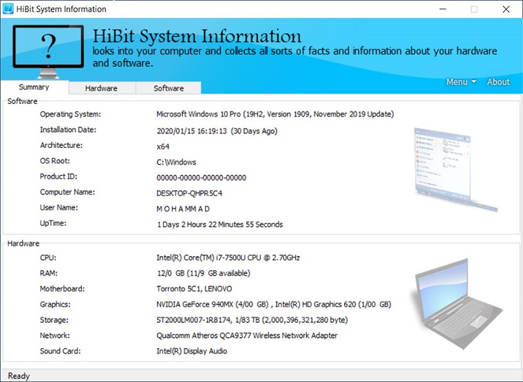 HiBit System Information 1