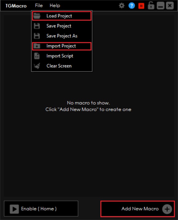 How to create a macro manually on TGMacro
