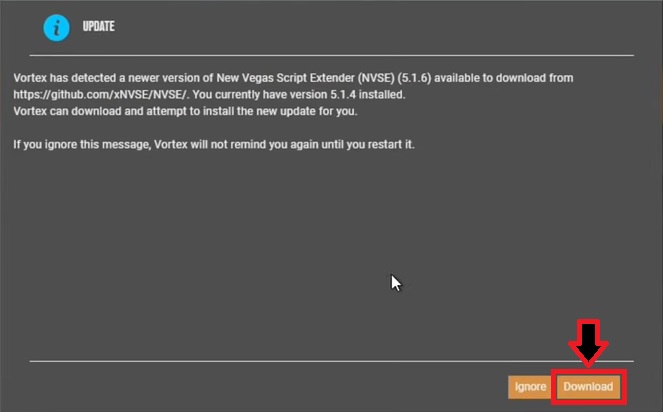 Downloading SKSE update via Vortex