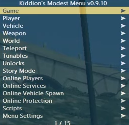 Kiddions Mod Menu GTA 5 1