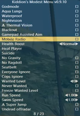 Kiddions Mod Menu GTA 5 2