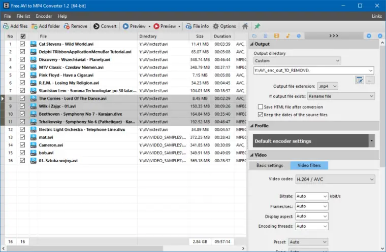 Pazera Free AVI to MP4 Converter 2