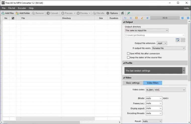 Pazera Free AVI to MP4 Converter 1