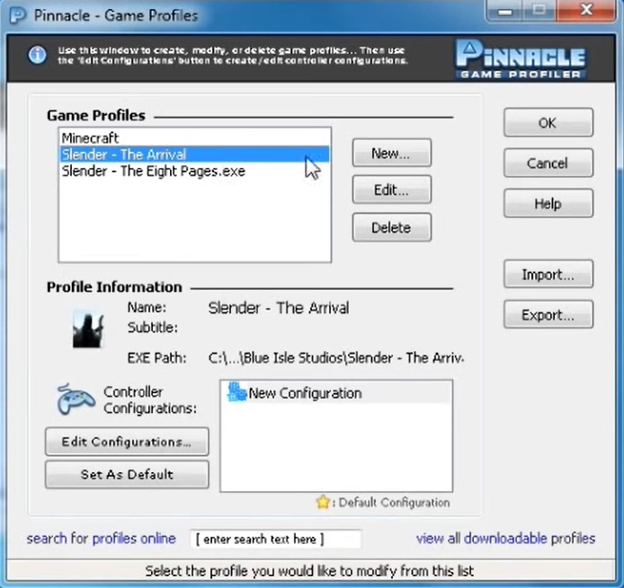 Pinnacle Game Profiler 2