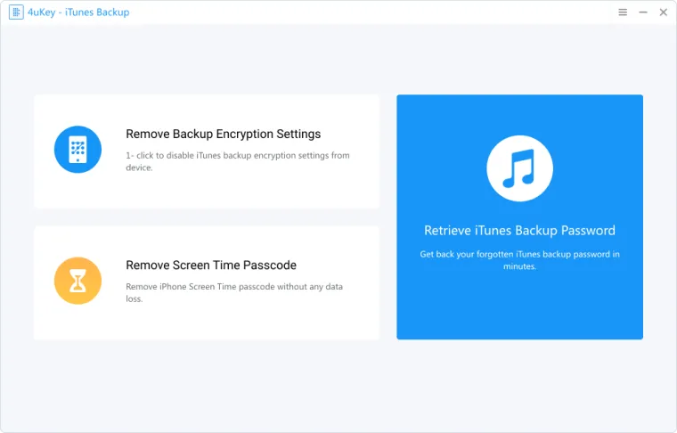 Tenorshare 4uKey iTunes Backup 1