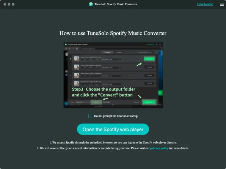 Tunesolo Spotify Music Converter 1