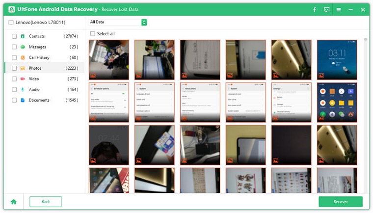 UltFone Android Data Recovery 3