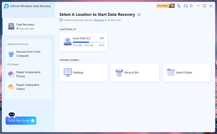 UltFone Windows Data Recovery 1