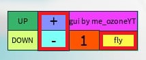 Universal Fly Script GUI in Roblox game.