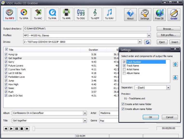 VSDC Free Audio CD Grabber 1