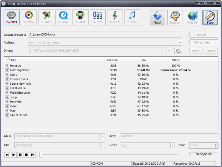 VSDC Free Audio CD Grabber 2
