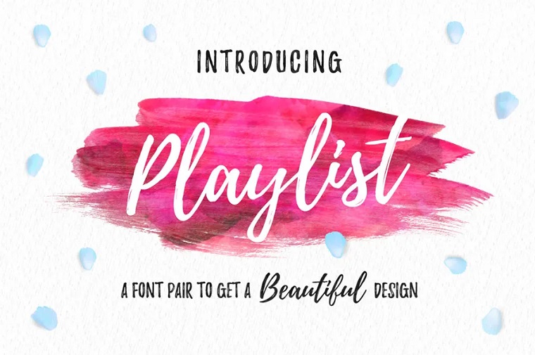 playlist script font Download