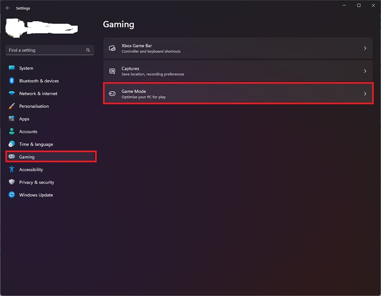 Disable Game Mode to Fix Windows Key Not Working on Windows 11/10