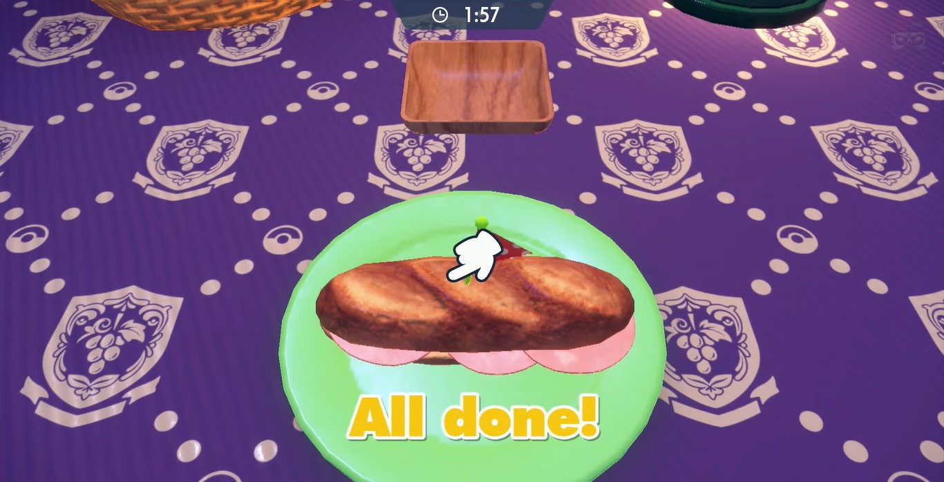Place all the Ingredients to finish making Sandwich