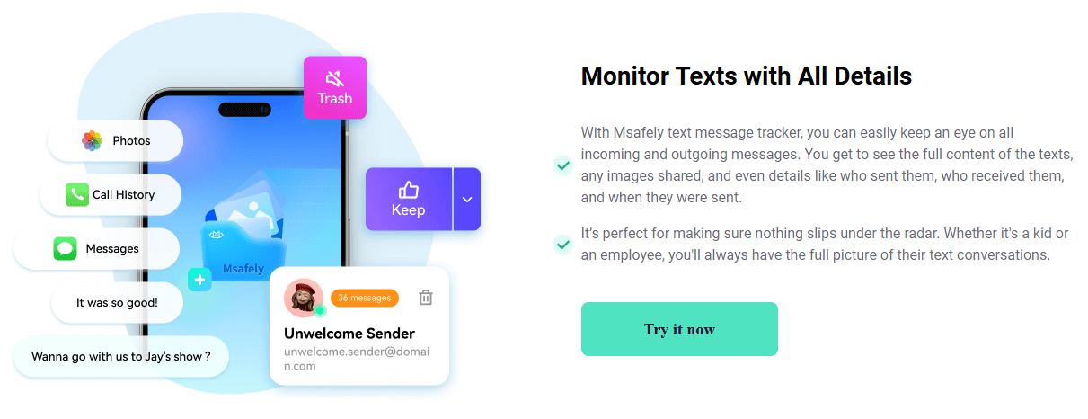 Msafely Monitors Texts With Detail