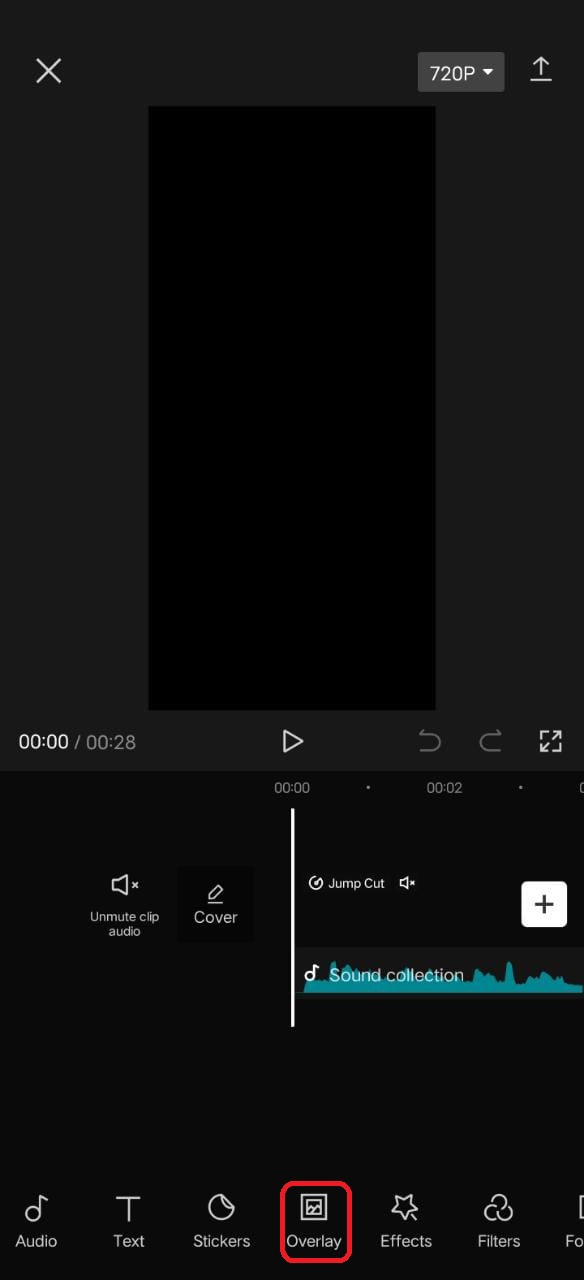 Tap on the Overlay Button