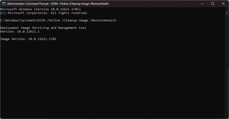 Use the DISM to Fix Windows 10/11 Disk Management Not Loading/Opening