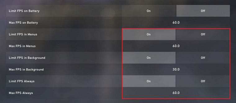 Valorant in-game general video settings.