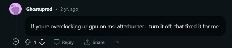 Disable GPU overclock fix.