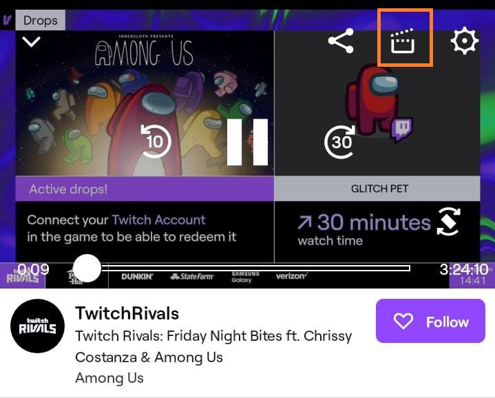 swipe to the Top right and tap Clips.